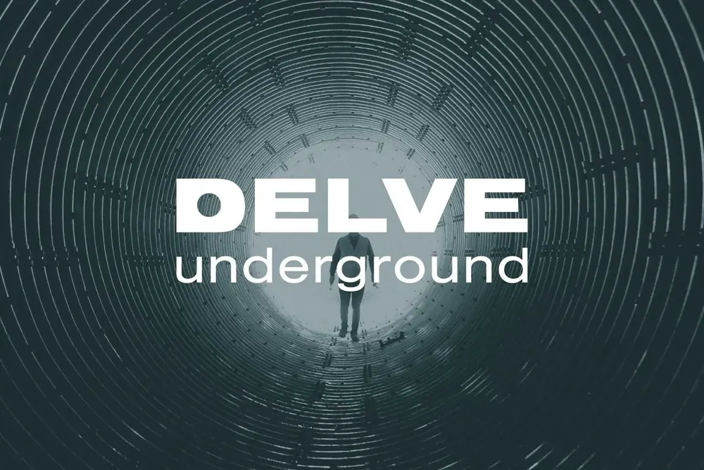 Delve Underground rebrand—new brand identity applied